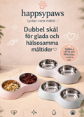 Dubbel vattenskål i rostfritt stål